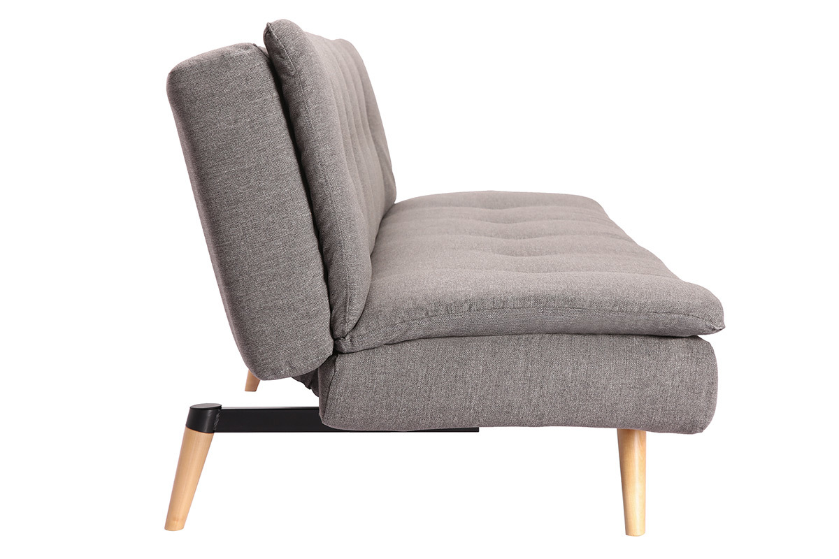 Divano convertibile design scandinavo 3 posti grigio scuro SENSO