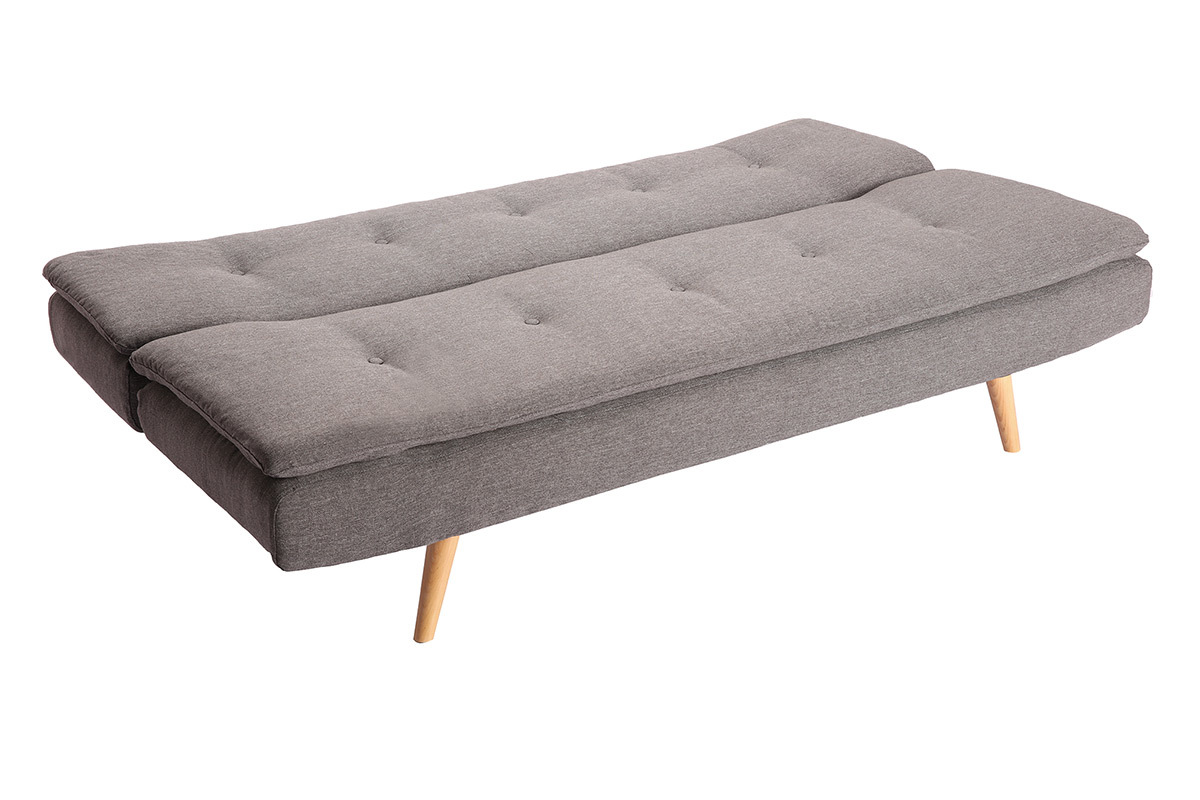 Divano convertibile design scandinavo 3 posti grigio scuro SENSO