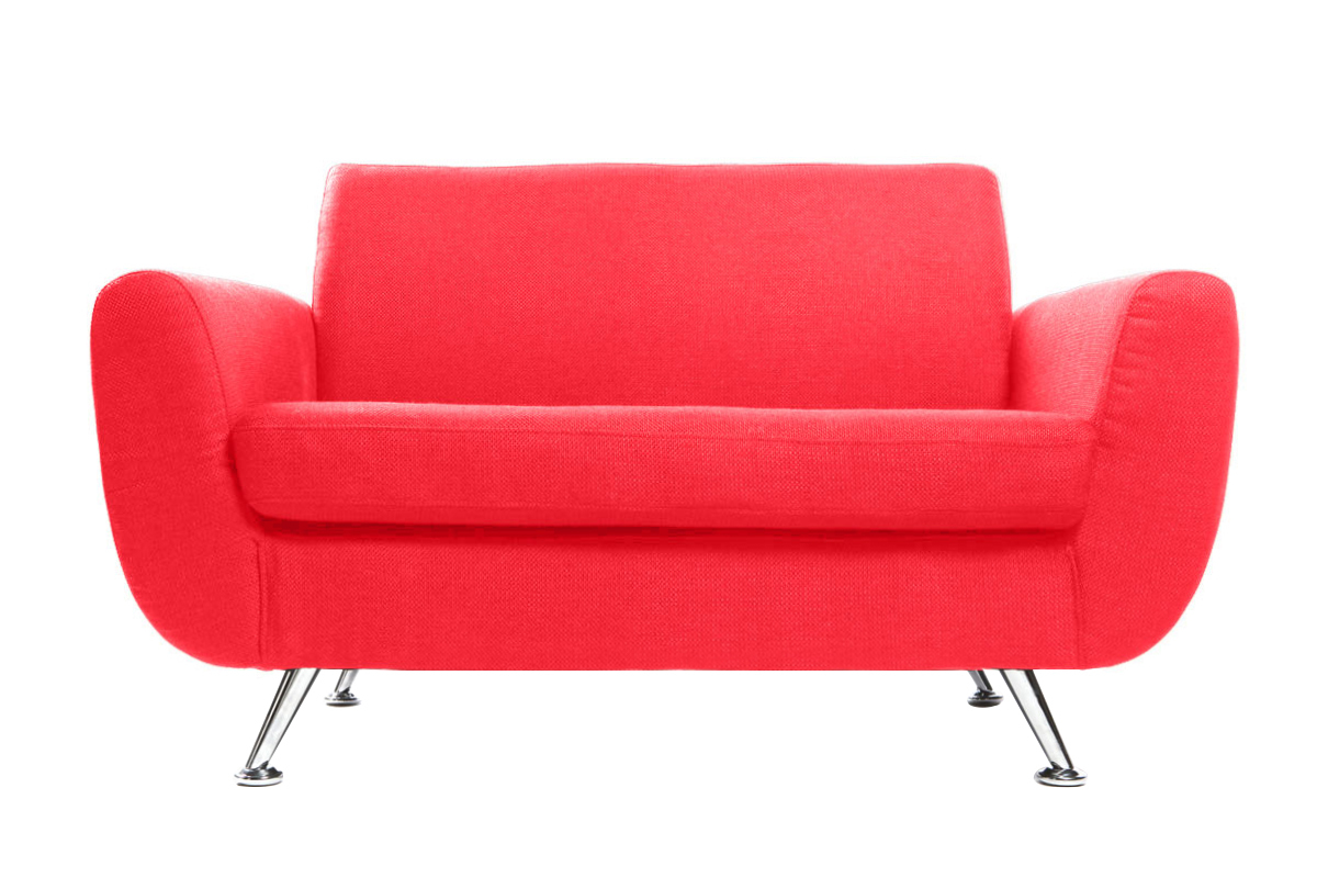 Divano design 2 posti rosso PURE