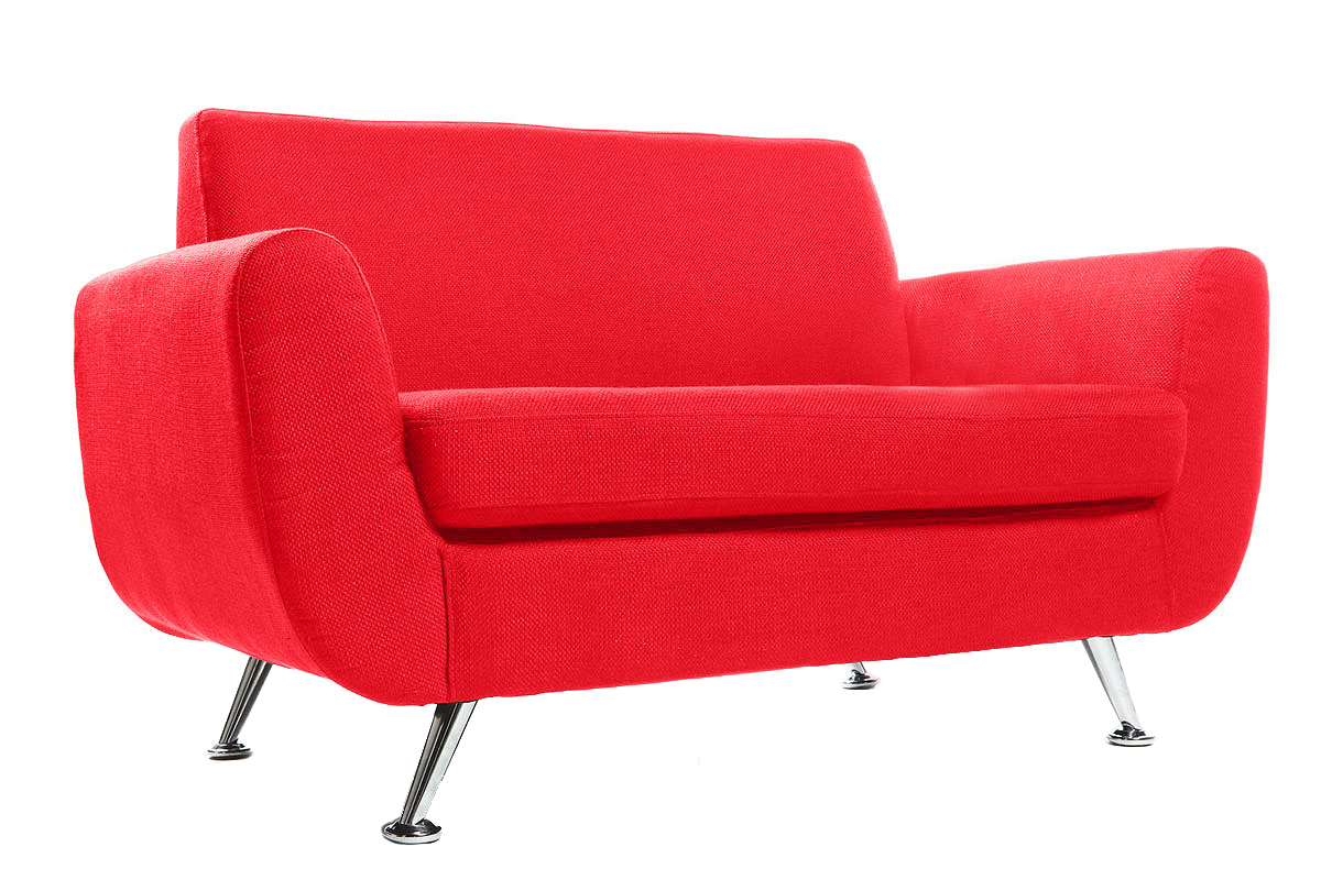 Divano design 2 posti rosso PURE