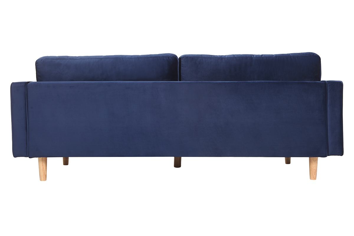 Divano design a 3-4 posti in velluto blu notte IMPERIAL