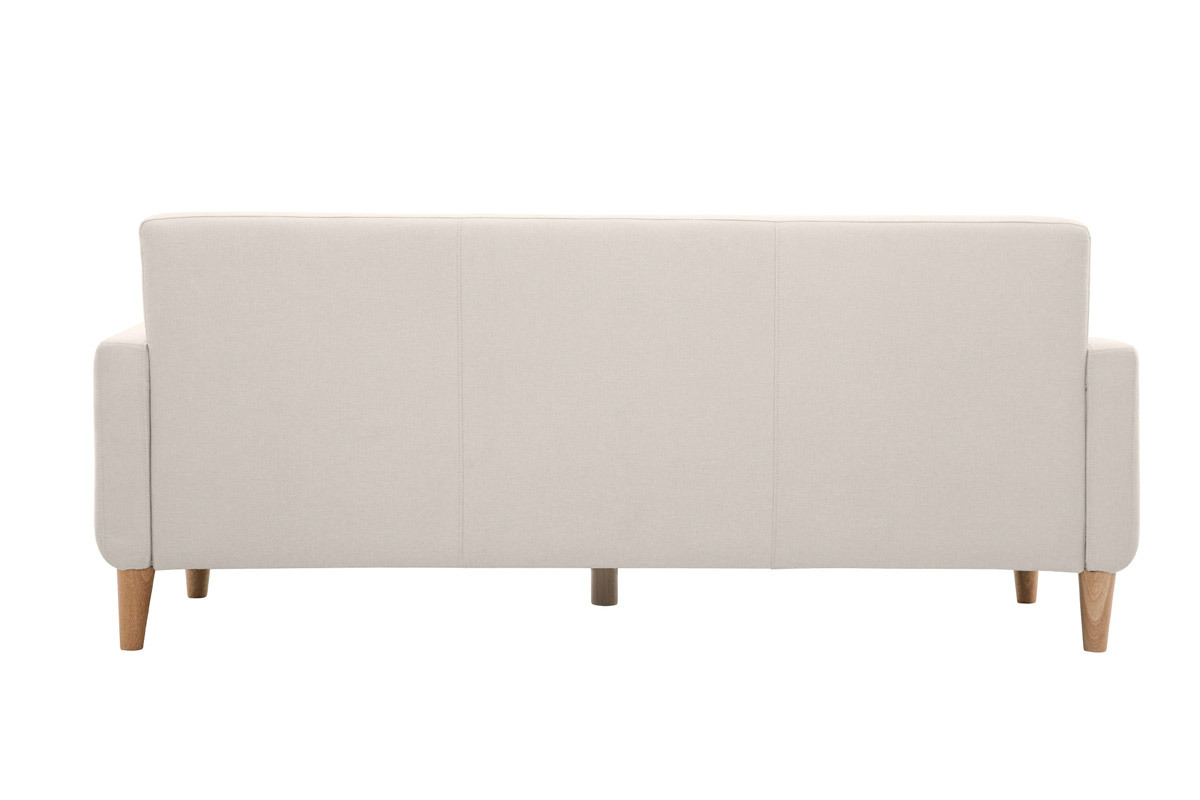 Divano design scandinavo 3 posti tessuto naturale LUNA