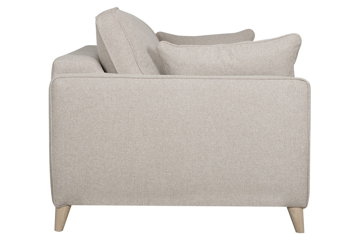 Divano letto scandinavo 3 posti beige naturale PAPEL