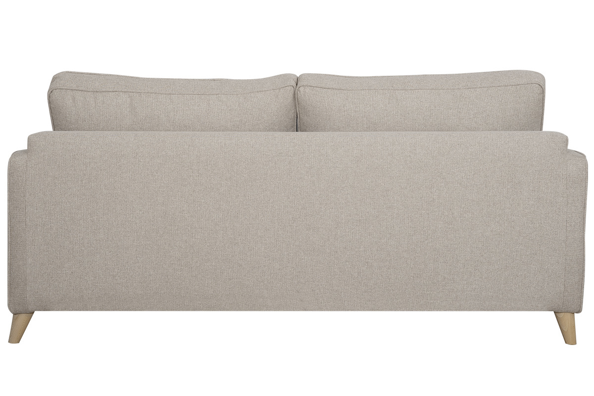 Divano letto scandinavo 3 posti beige naturale PAPEL