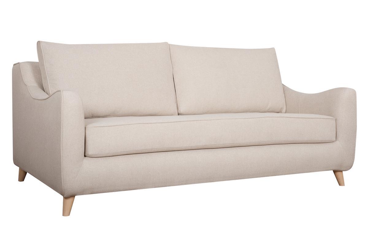 Divano letto scandinavo 3 posti beige VENDOME