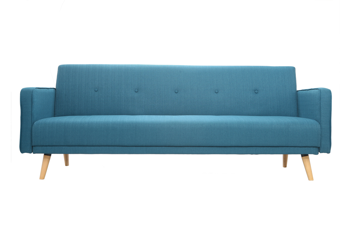 Divano letto scandinavo 3 posti blu anatra ULLA