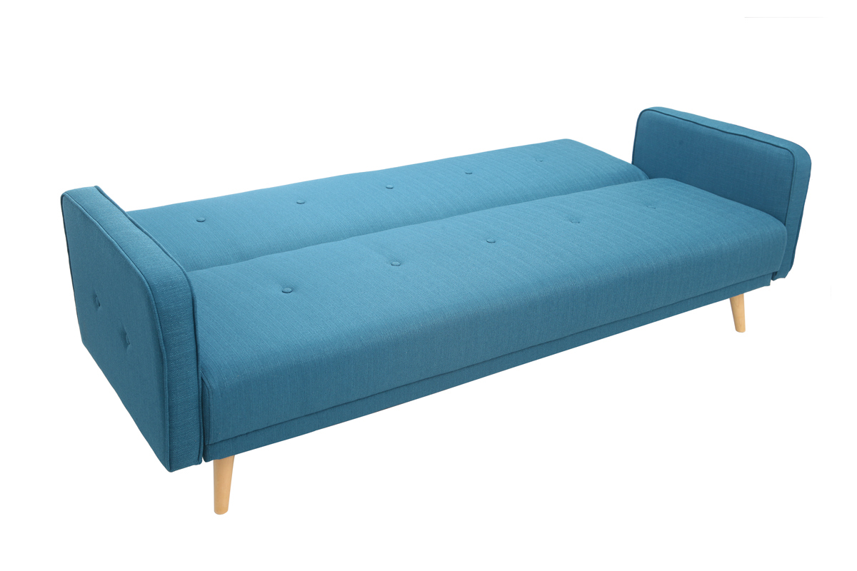 Divano letto scandinavo 3 posti blu anatra ULLA