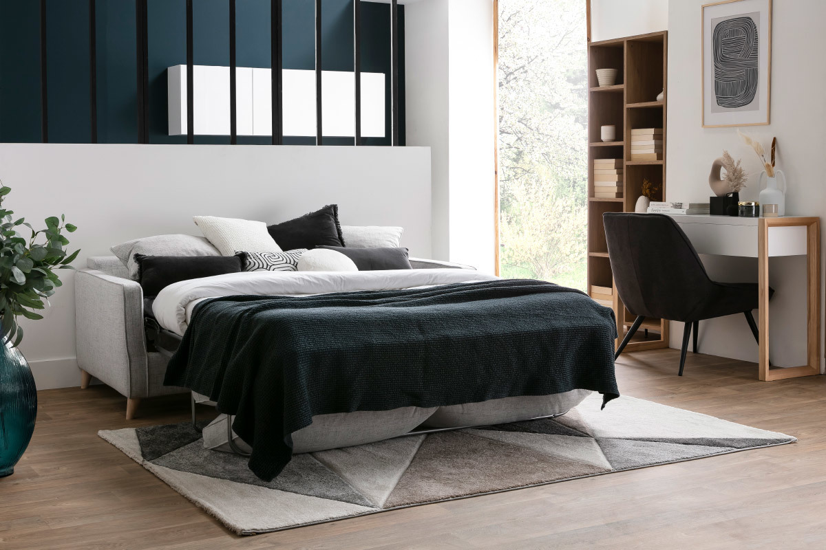 Divano letto scandinavo 3 posti foglia di t PAPEL