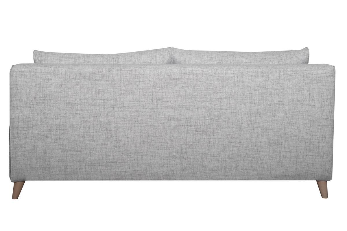 Divano letto scandinavo 3 posti grigio chiaro con materasso 10 cm VENDOME