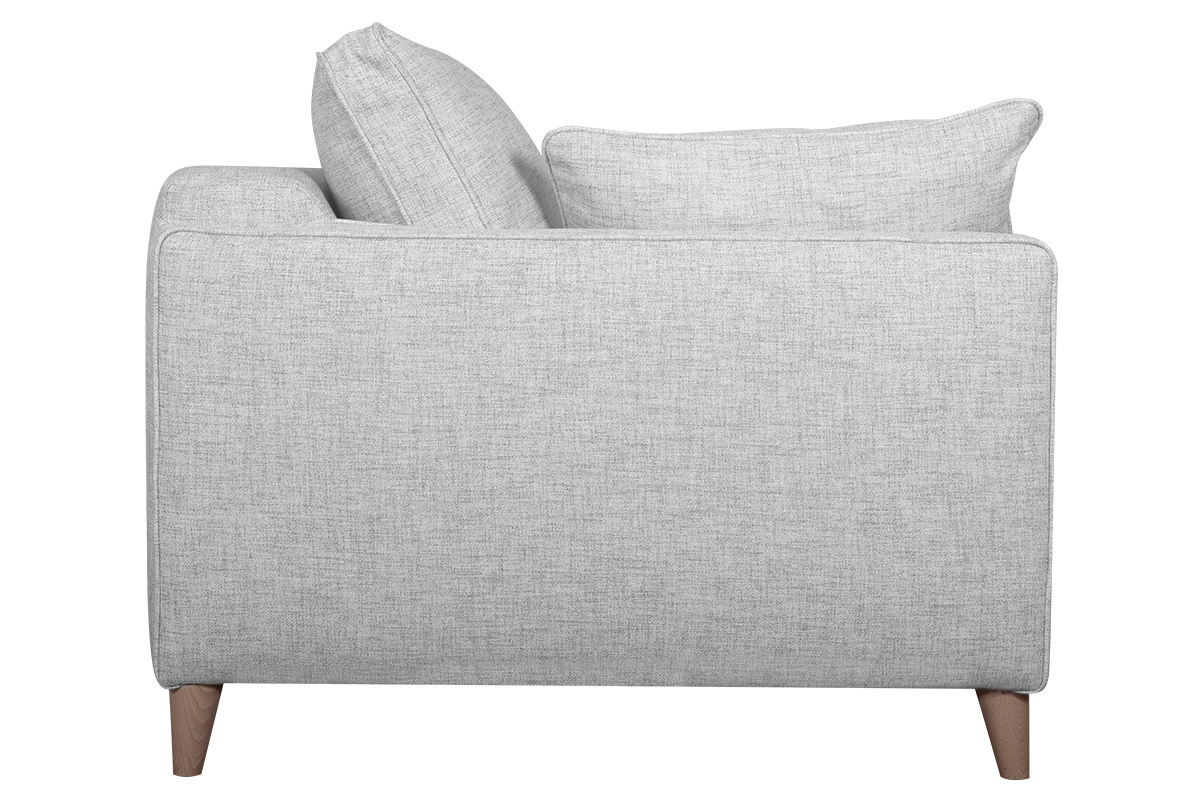 Divano letto scandinavo 3 posti grigio chiaro PAPEL