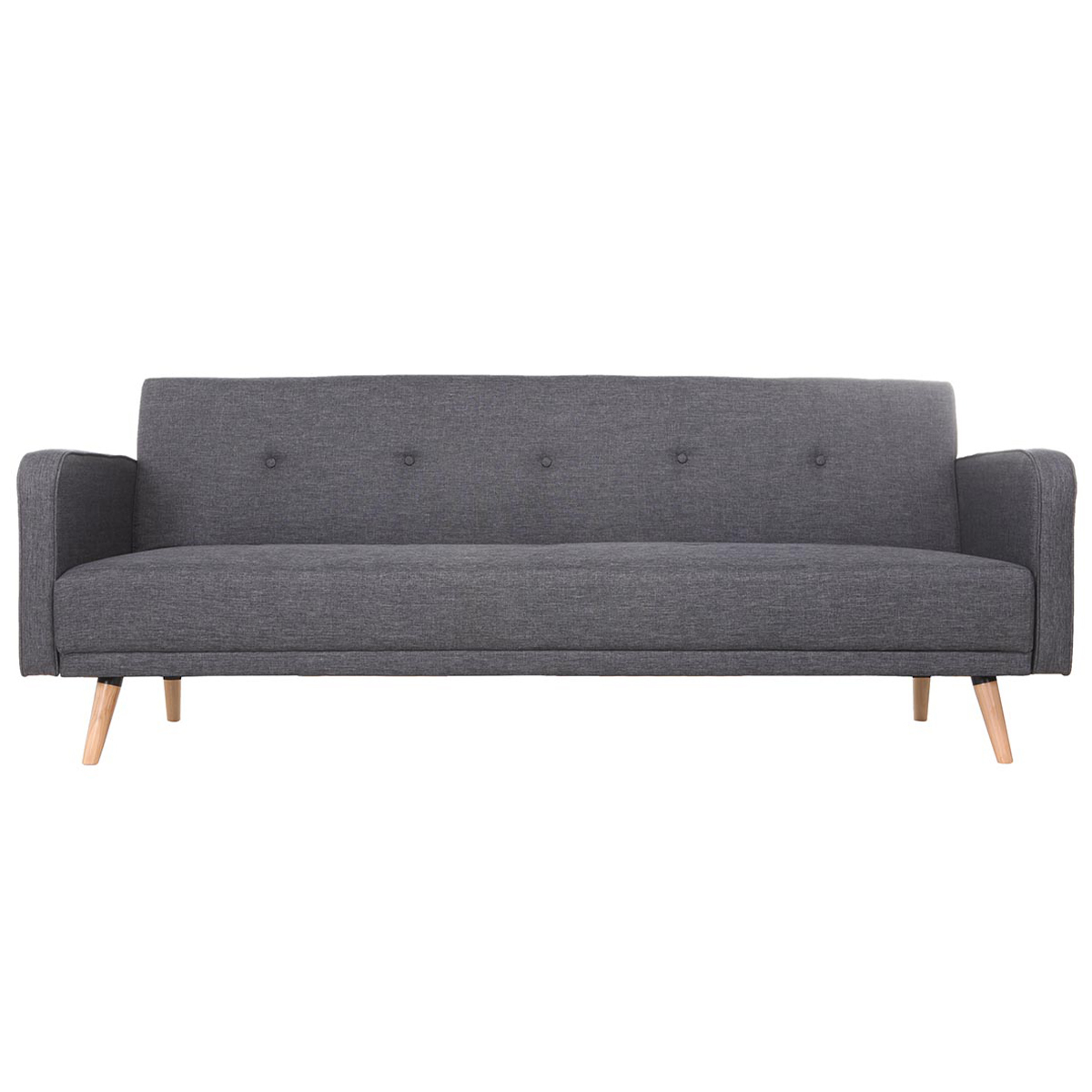 Divano letto scandinavo 3 posti grigio scuro ULLA