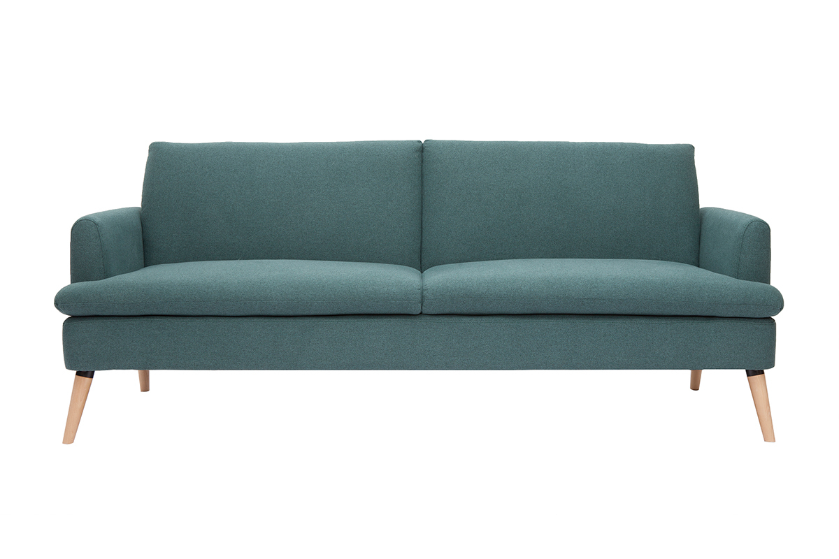 Divano letto scandinavo 3 posti verde STEWART