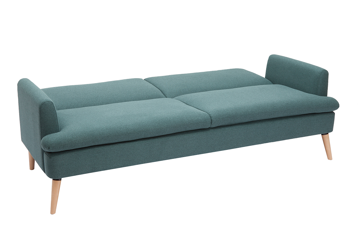 Divano letto scandinavo 3 posti verde STEWART