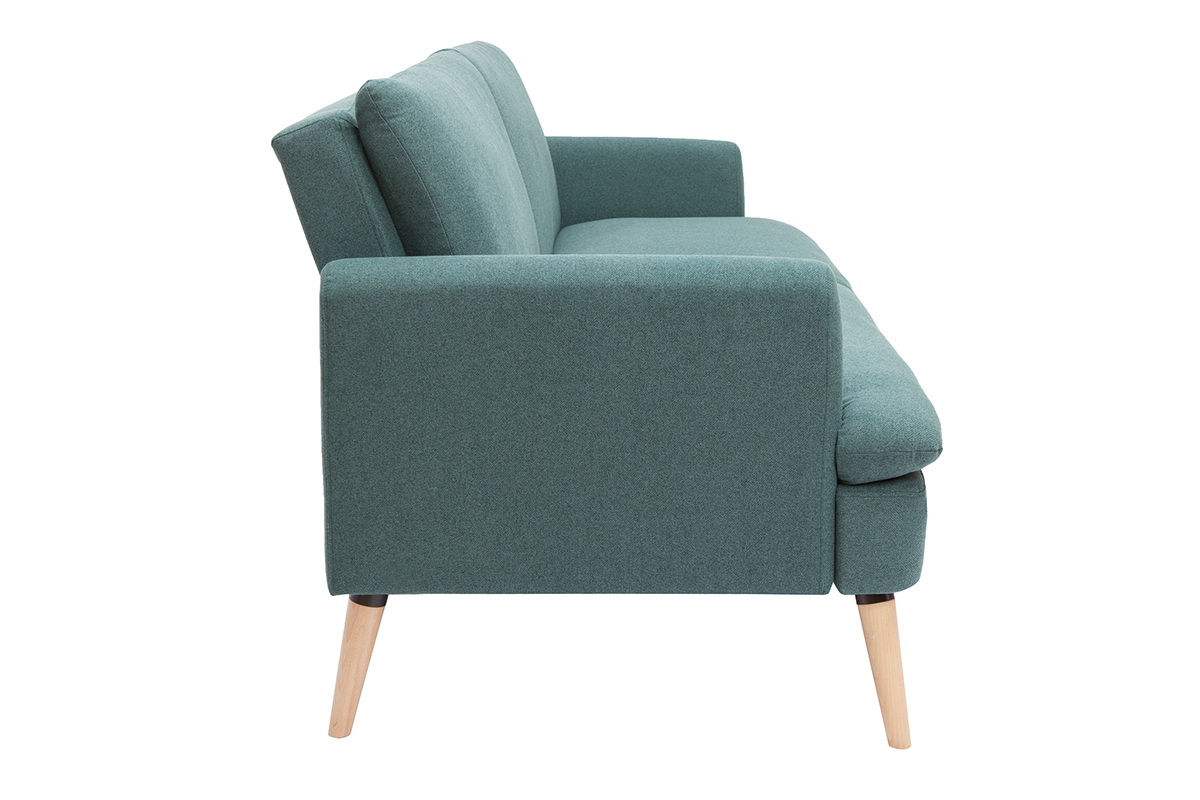 Divano letto scandinavo 3 posti verde STEWART