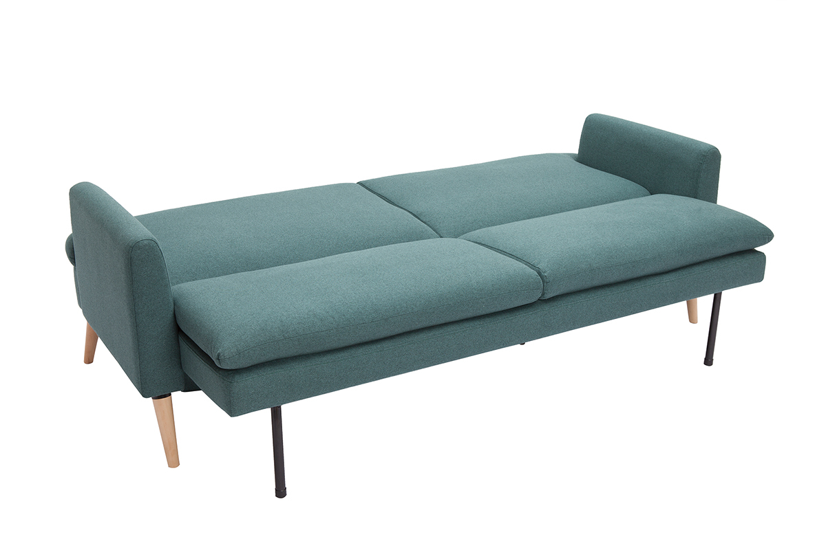 Divano letto scandinavo 3 posti verde STEWART