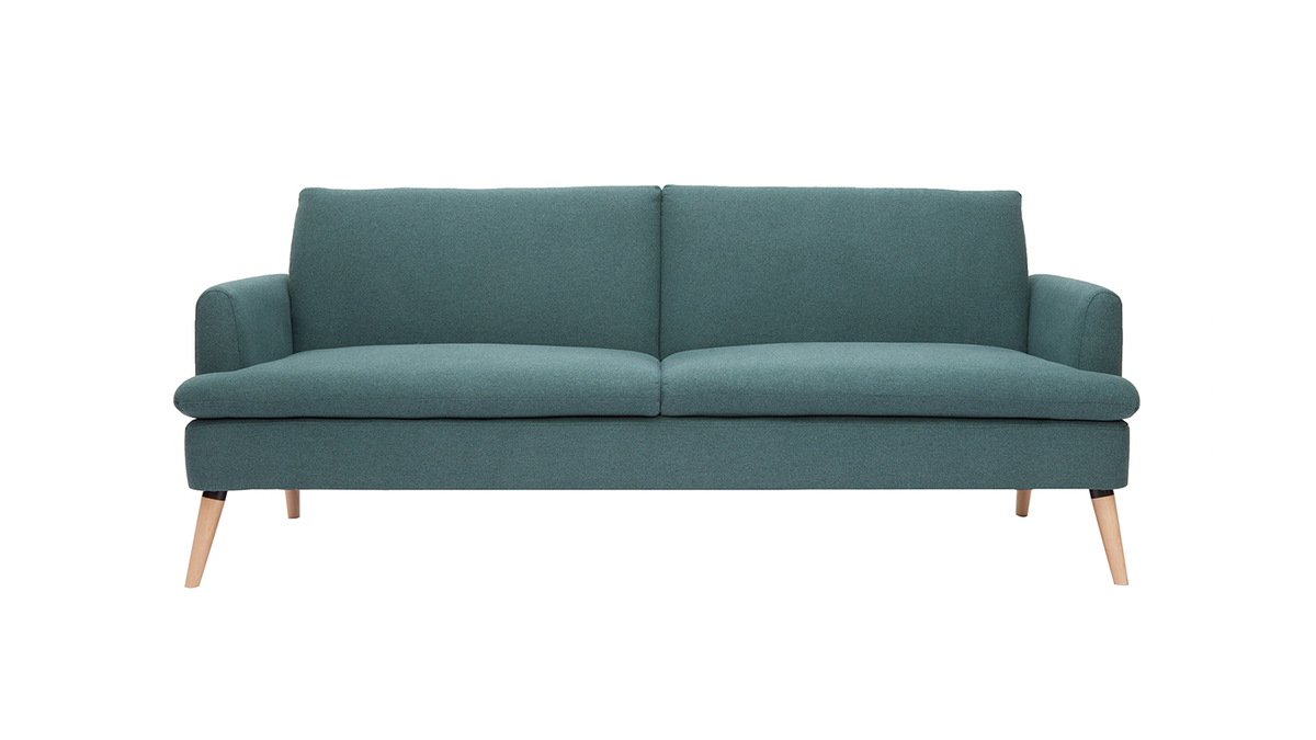 Divano letto scandinavo 3 posti verde STEWART