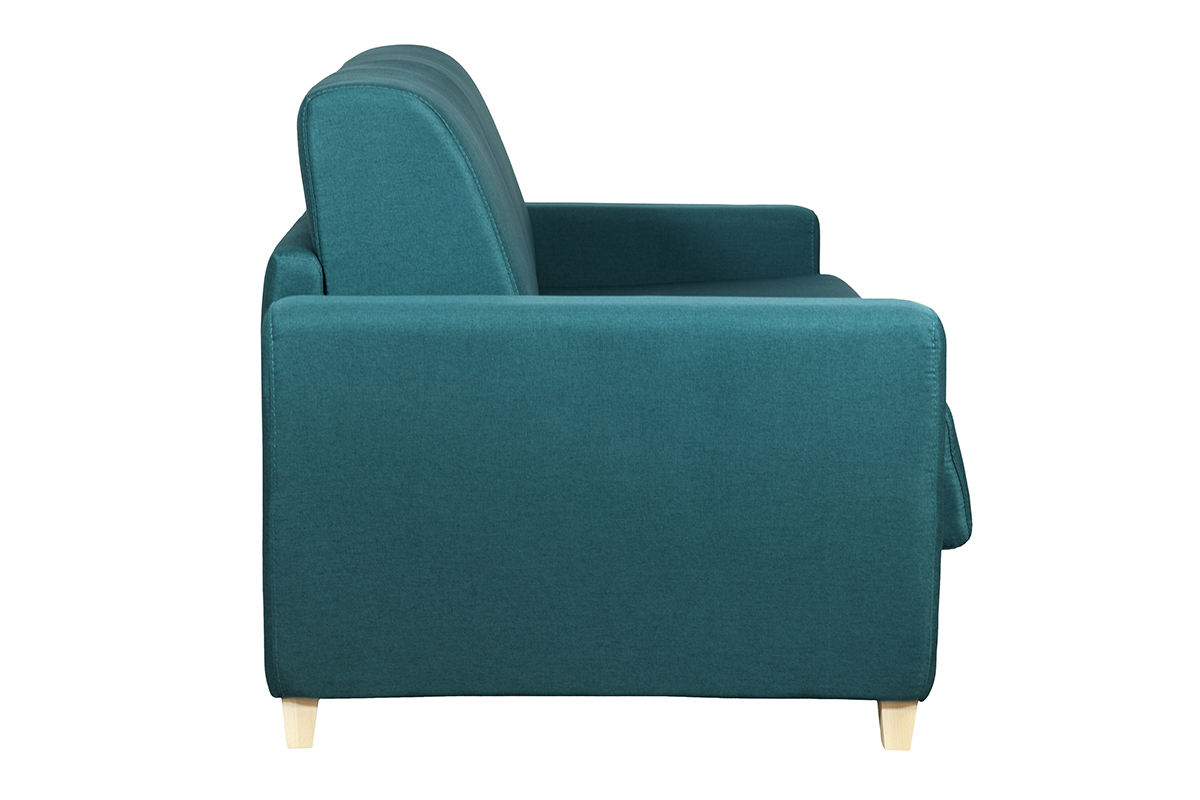 Divano letto scandinavo blu anatra con materasso 18 cm GRAHAM