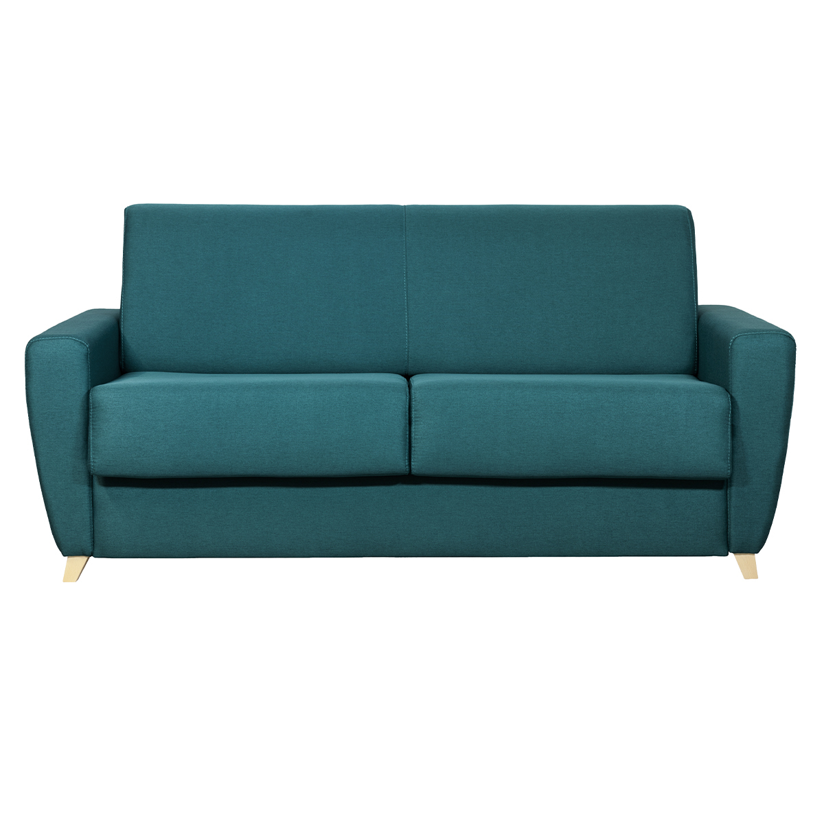 Divano letto scandinavo blu anatra con materasso 18 cm GRAHAM