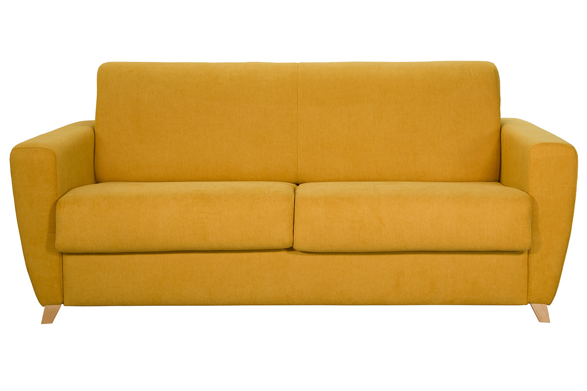 Divano letto scandinavo giallo senape GRAHAM