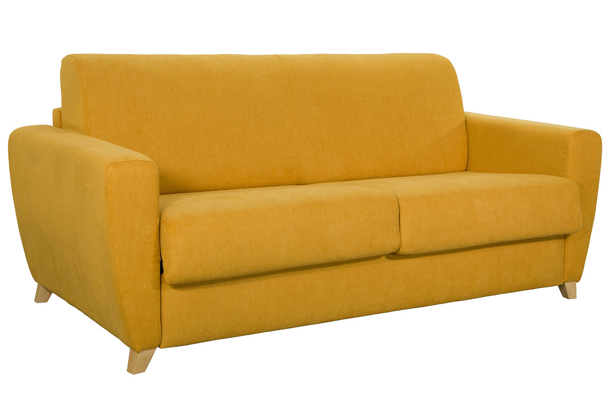 Divano letto scandinavo giallo senape GRAHAM