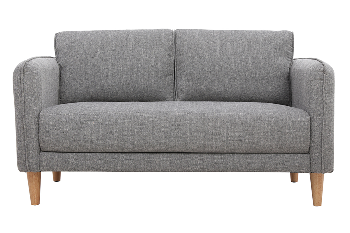 Divano scandinavo 2 posti grigio chiaro KURT