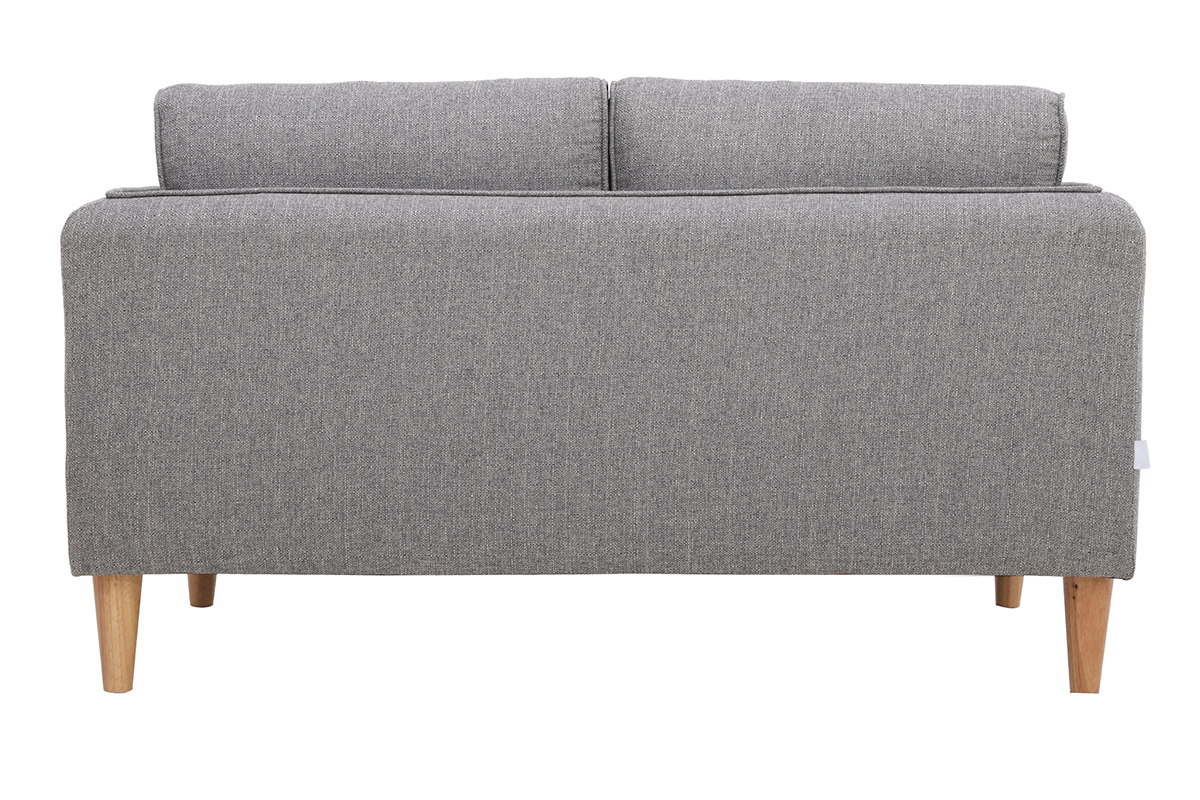 Divano scandinavo 2 posti grigio chiaro KURT