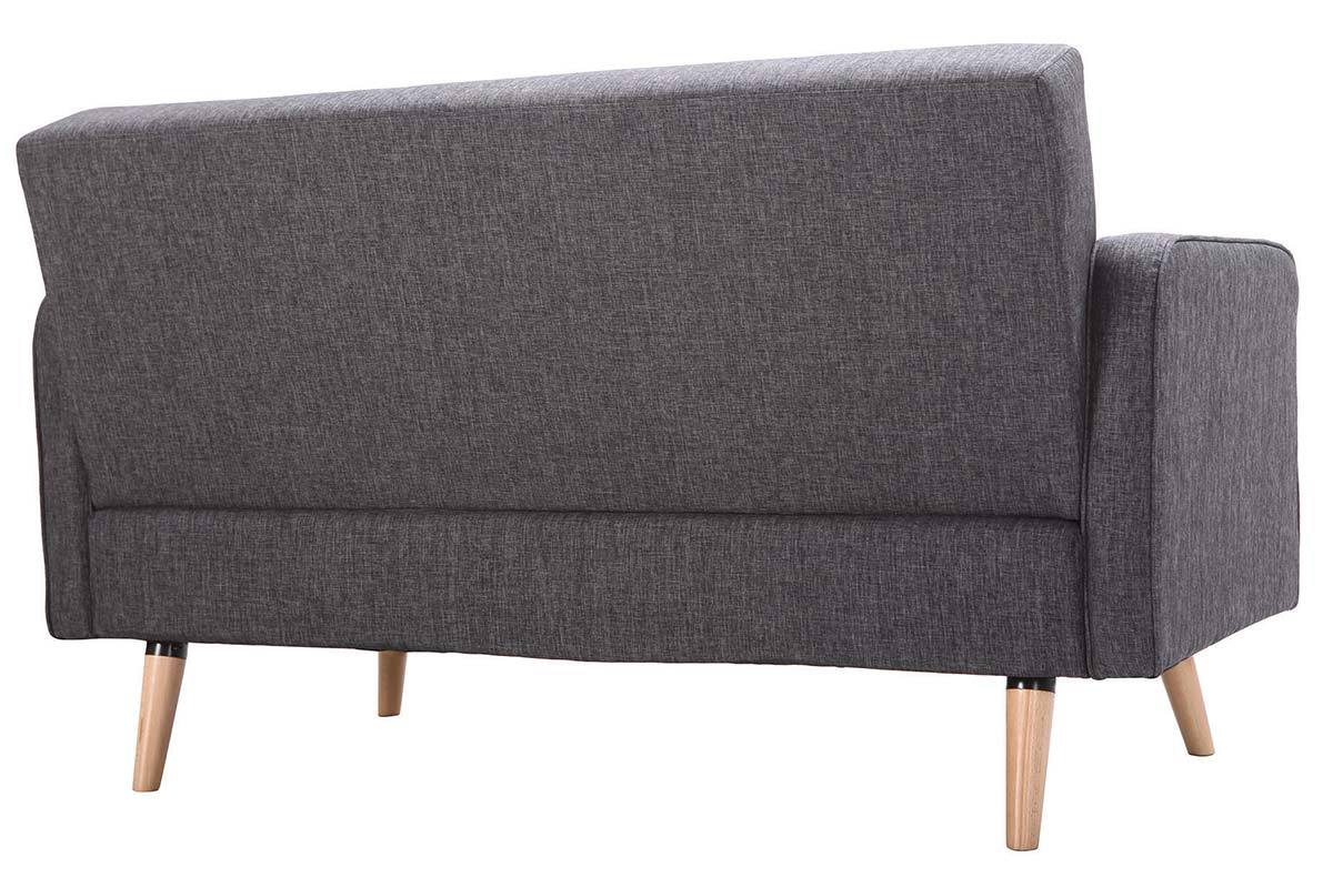 Divano scandinavo 2 posti grigio scuro ULLA