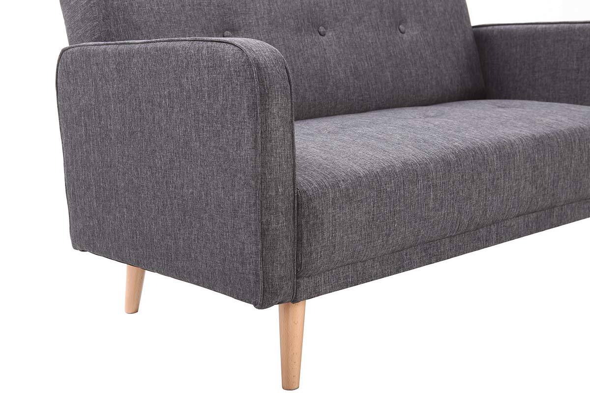 Divano scandinavo 2 posti grigio scuro ULLA