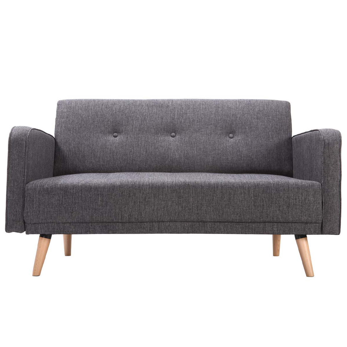 Divano scandinavo 2 posti grigio scuro ULLA