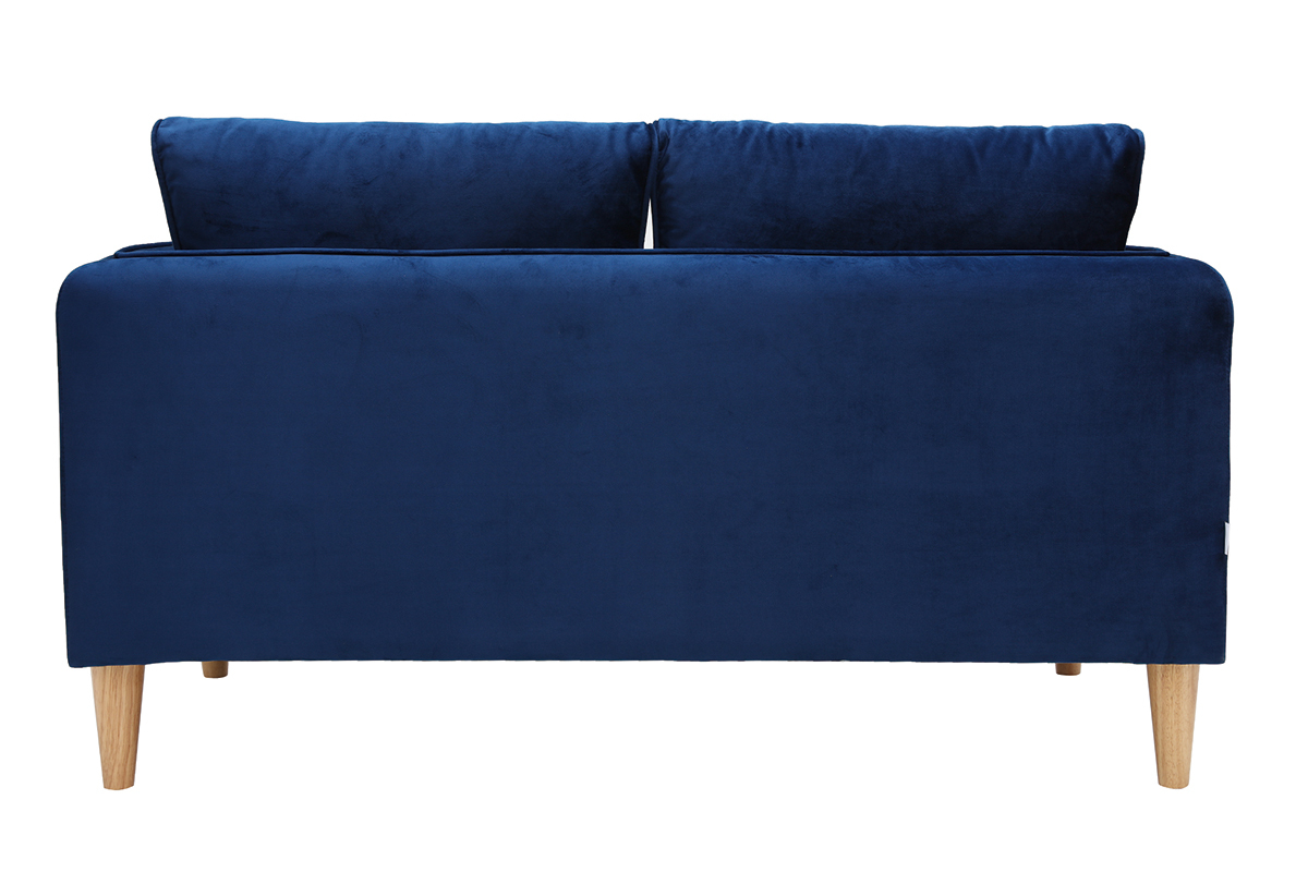 Divano scandinavo 2 posti in velluto blu KURT