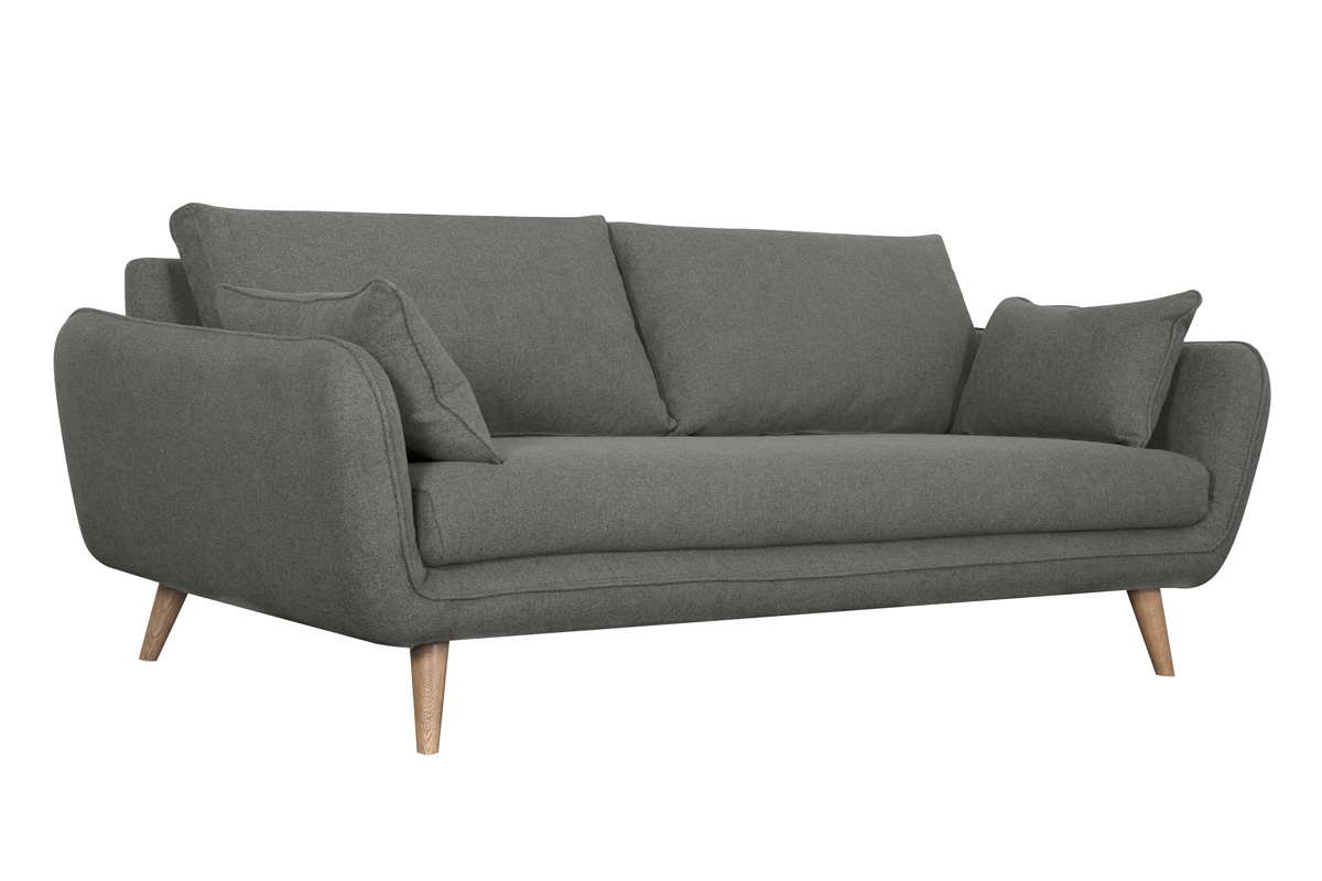 Divano scandinavo 3 posti antracite CREEP