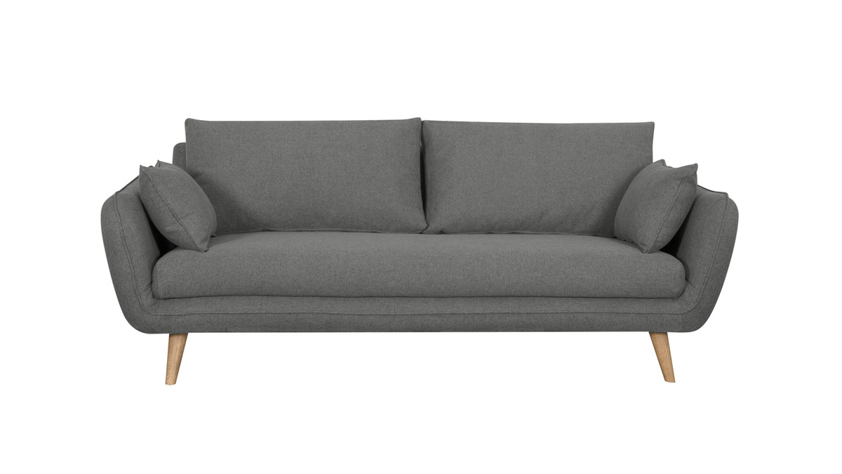 Divano scandinavo 3 posti antracite CREEP