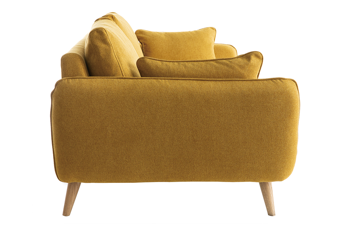 Divano scandinavo 3 posti giallo cumino CREEP