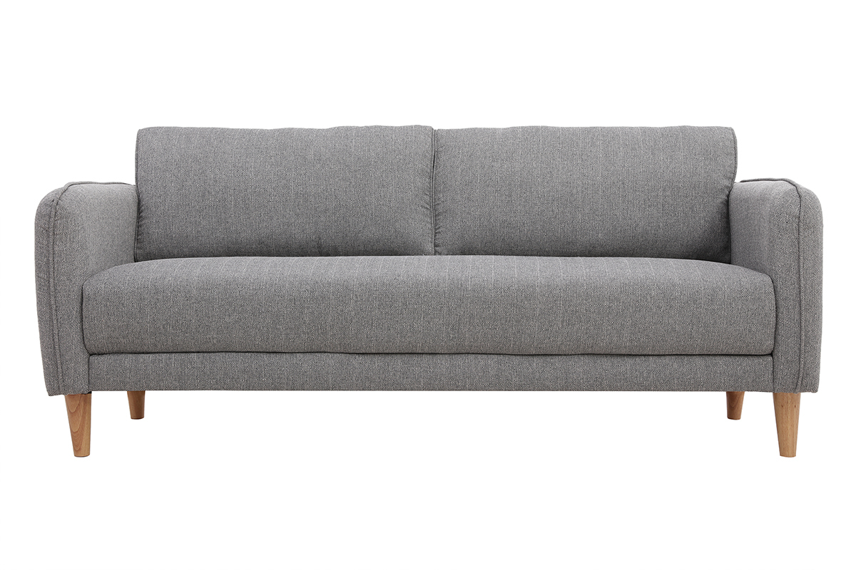 Divano scandinavo 3 posti grigio chiaro KURT