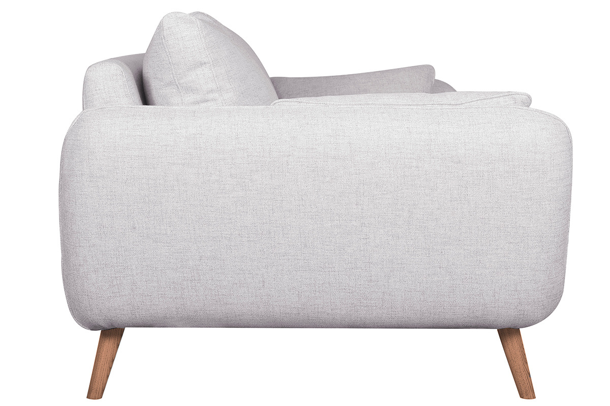 Divano scandinavo 3 posti grigio chiaro screziato CREEP