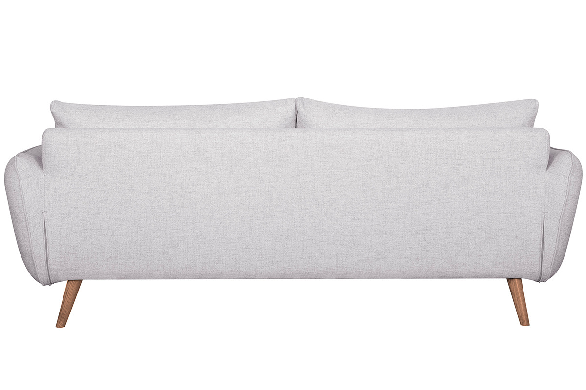 Divano scandinavo 3 posti grigio chiaro screziato CREEP