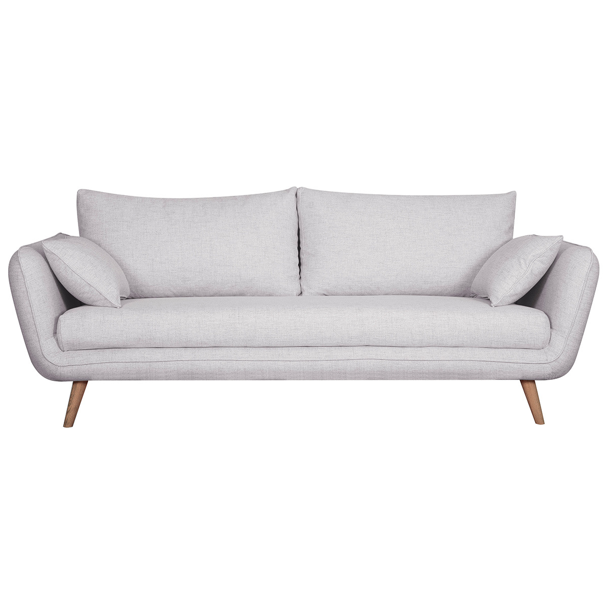 Divano scandinavo 3 posti grigio chiaro screziato CREEP