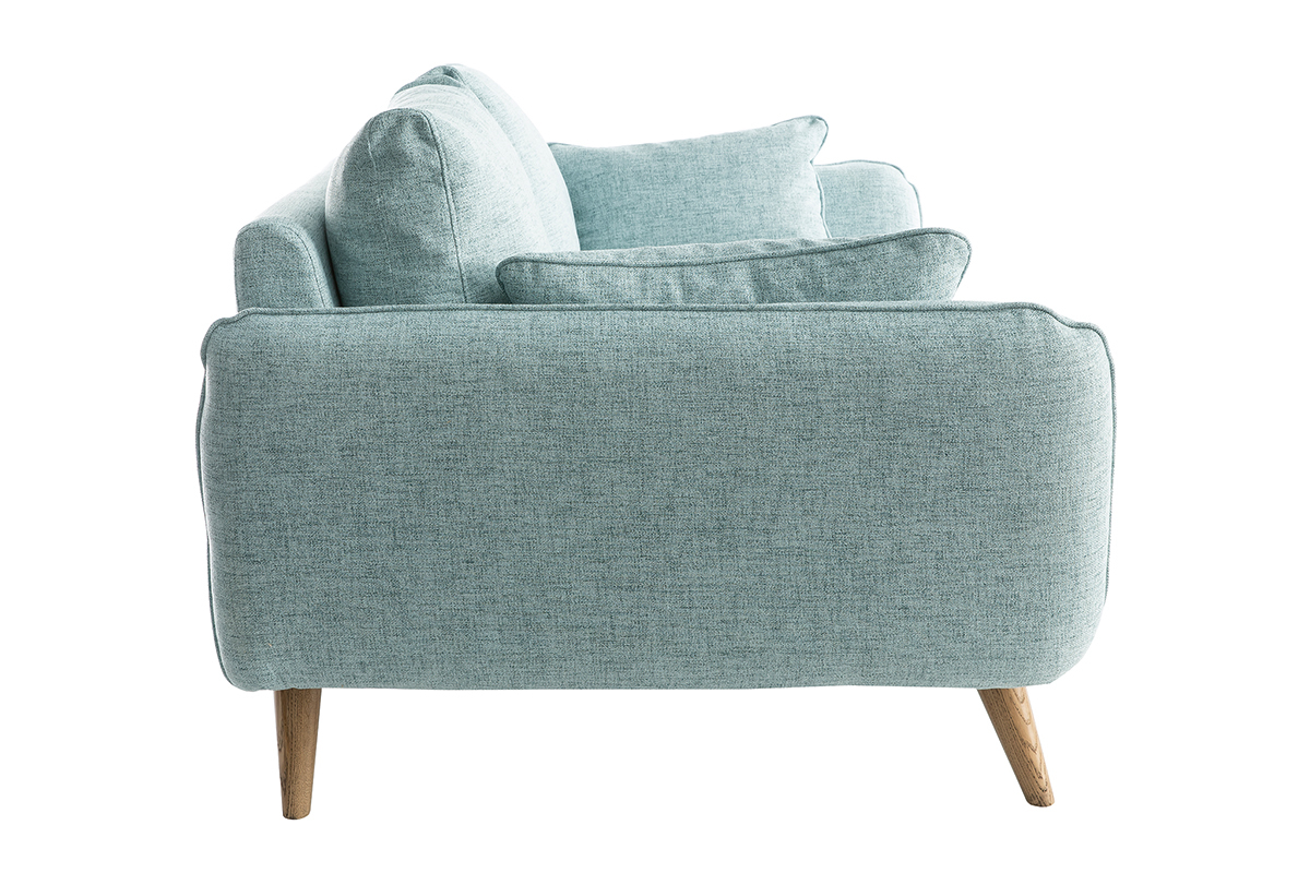 Divano scandinavo 3 posti grigio chiaro screziato CREEP