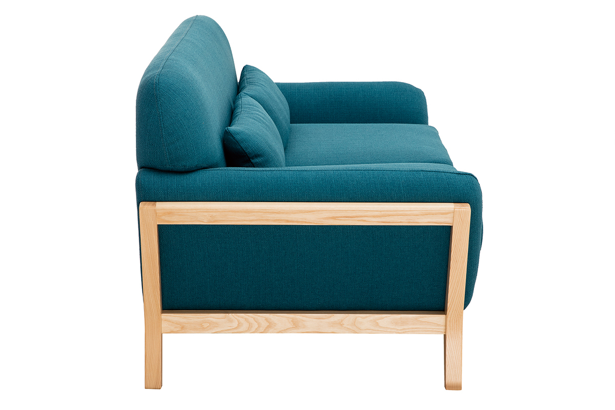 Divano scandinavo a 2 posti blu petrolio YOKO