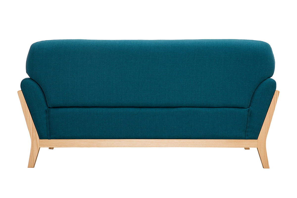 Divano scandinavo a 2 posti blu petrolio YOKO