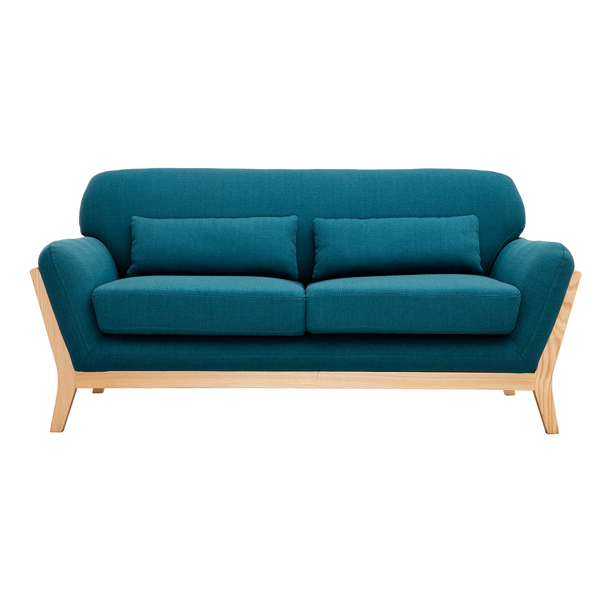 Divano scandinavo a 2 posti blu petrolio YOKO