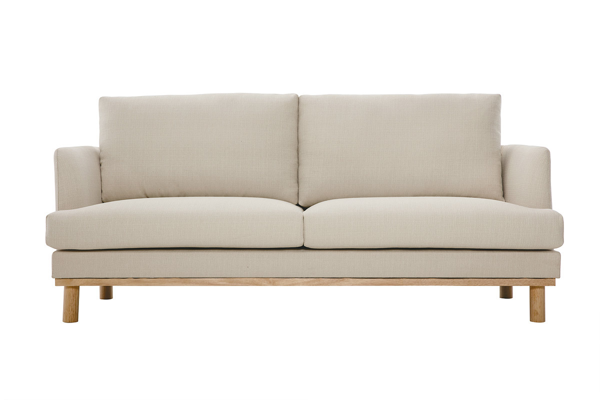 Divano scandinavo beige 3 posti HOBART