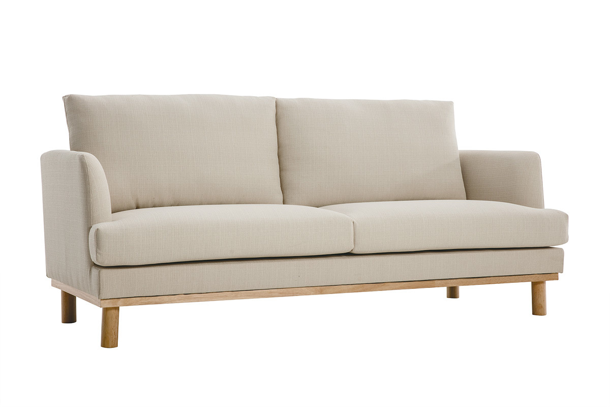 Divano scandinavo beige 3 posti HOBART