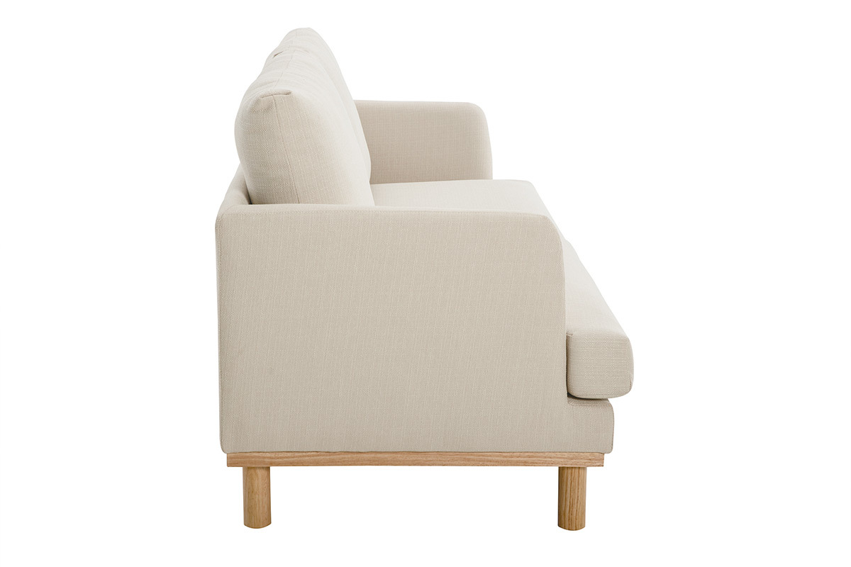 Divano scandinavo beige 3 posti HOBART