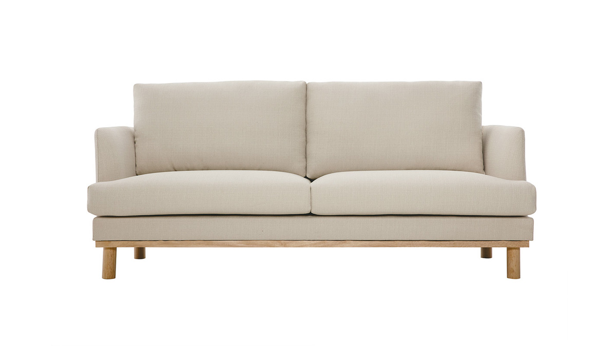 Divano scandinavo beige 3 posti HOBART