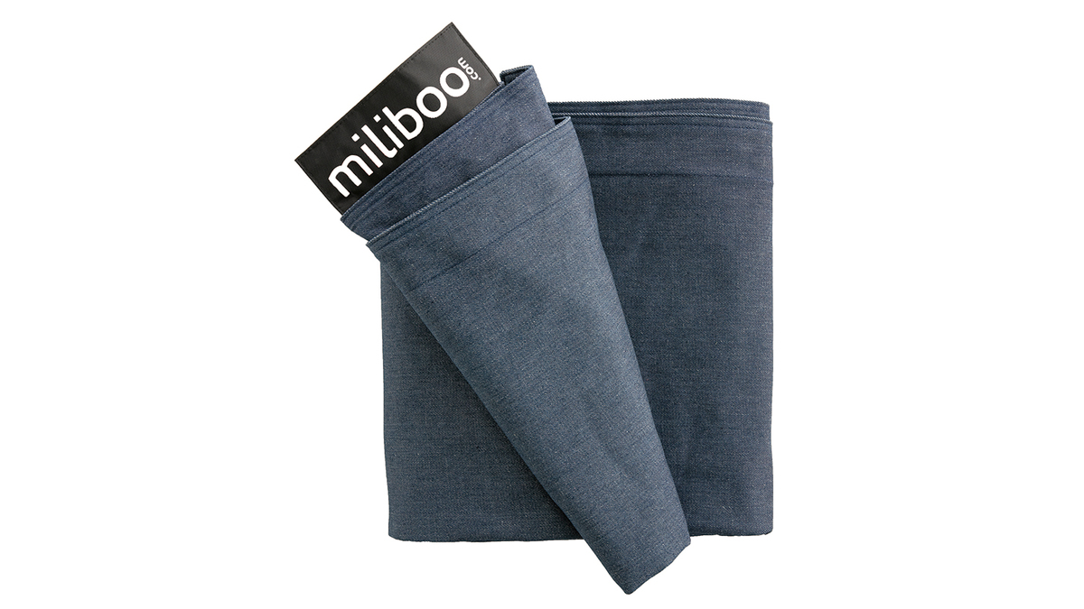 Fodera di pouf gigante in cotone Blue jeans BIG MILIBAG