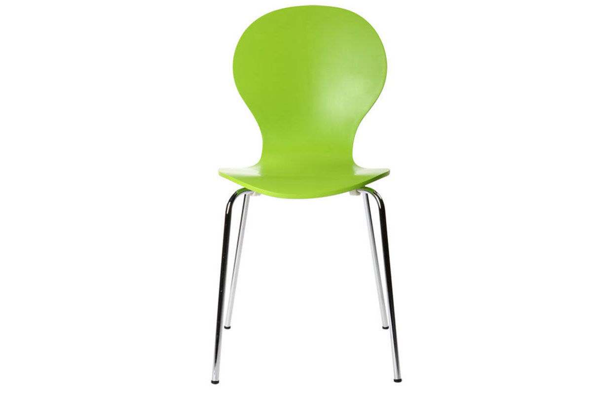 Gruppo di 2 sedie design color verde mela NEW ABIGAIL