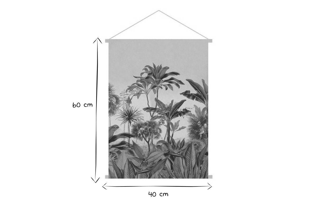 Kakemono esotico foresta L40 x H60 cm BORNEO