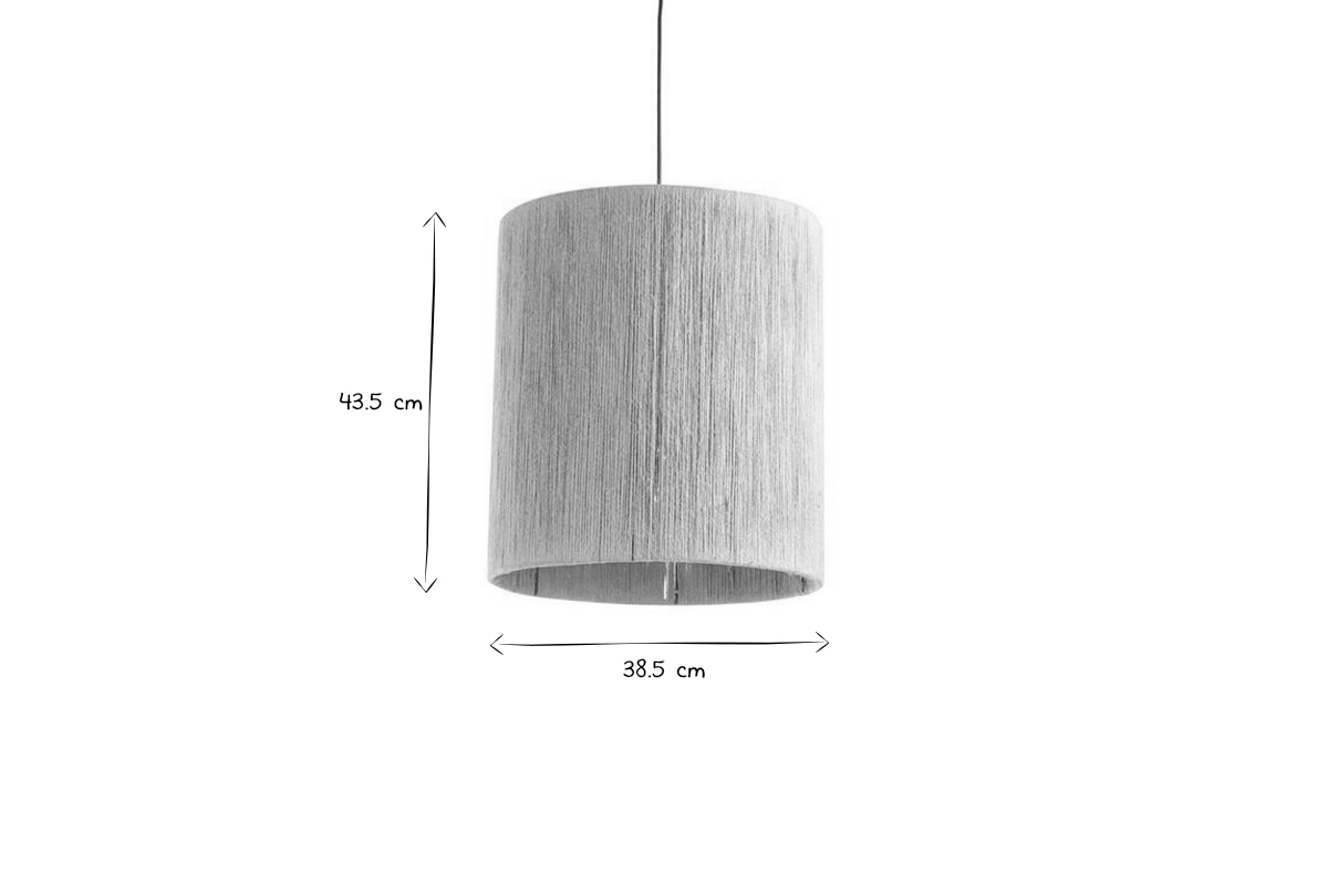 Lampada a sospensione in corda D38 cm naturale HALO