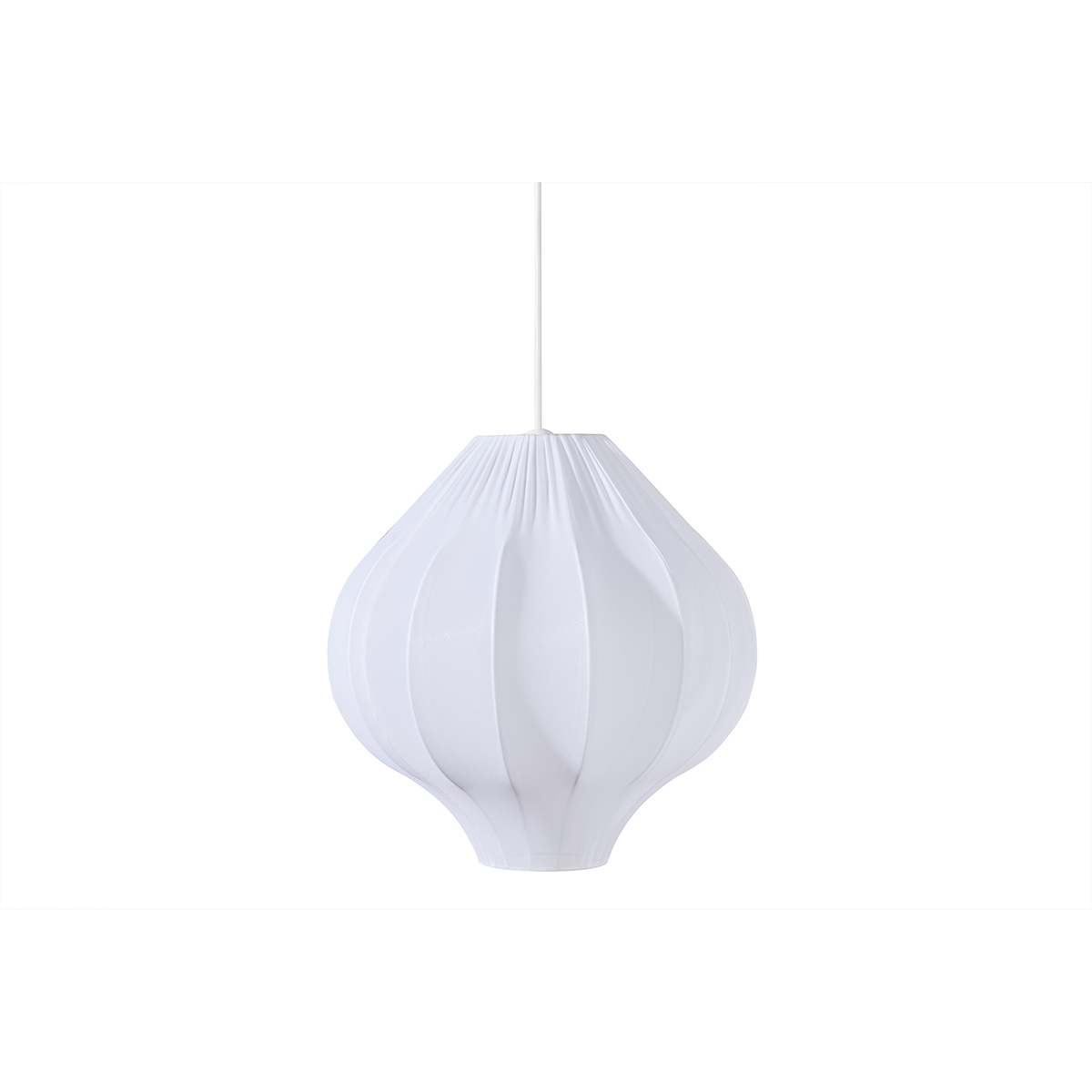 Lampada a sospensione in tulle bianco L33 cm SHELL